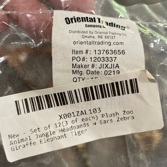 Animal Ears headband lot tiger, giraffe, zebra, elephant - Picture 9 of 9